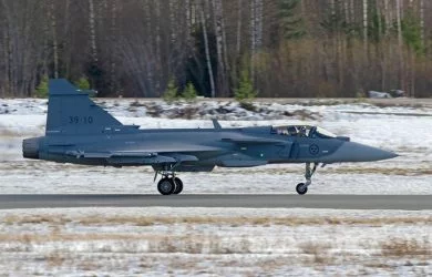 Pruebas del Gripen en Finlandia.
