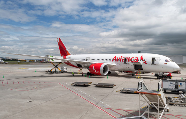 Boeing 787-8 de Avianca en Bogotá.