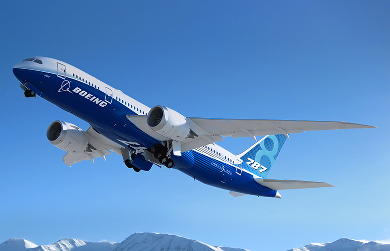 Boeing 787-8 "Dreamliner" en colores de Boeing.