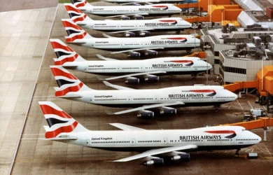 Flota de Boeing 747 de British Airways.