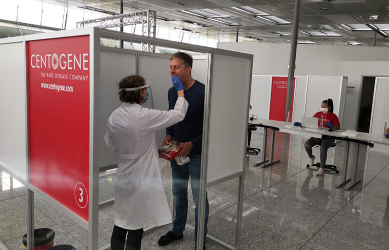Prueba PCR de Lufthansa en Frankfurt.