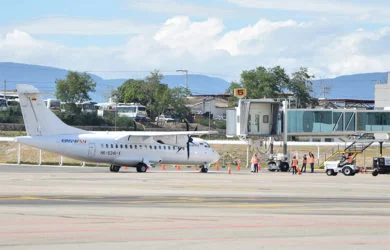 ATR 42-600 de EasyFly en el aeropuerto Camilo Daza de Cúcuta.