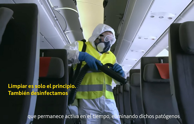 Limpieza de aviones de Iberia.