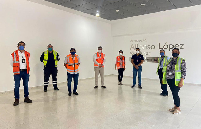 Visita de Aerocivil al aeropuerto Alfonso López de Valledupar.