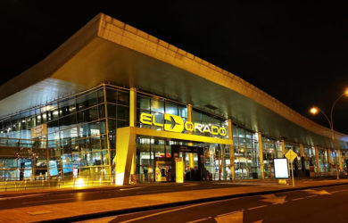 Fachada del Aeropuerto Internacional Eldorado de Bogotá.