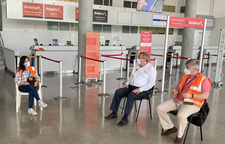 Verificación en bioseguridad del aeropuerto Yariguíes de Barrancabermeja.