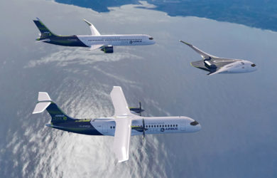 Propuesta de aviones del futuro de Airbus.