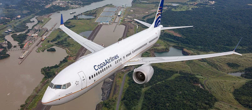Boeing 737 MAX-8 de Copa Airlines en vuelo.