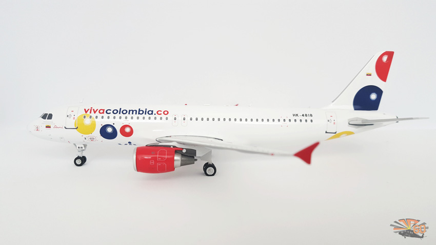 Modelo Airbus A320 de Viva Colombia a escala 1:200.