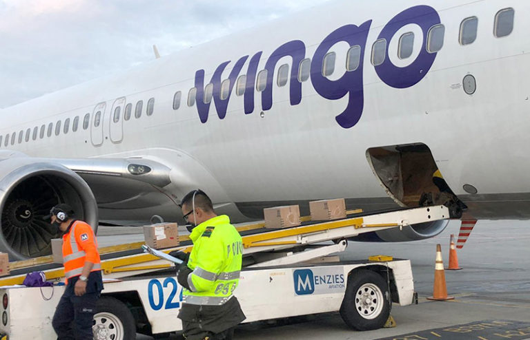 Transporte de carga en un Boeing 737-800 de Wingo.