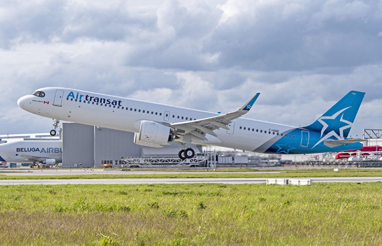 Airbus A321LR de Air Transat.