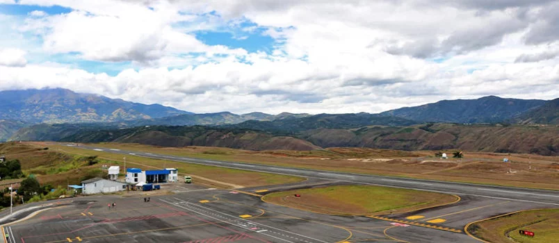 Vista del Aeropuerto Antonio Nariño de la ciudad de Pasto.