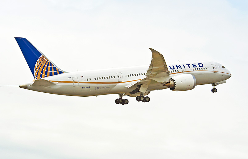 Boeing 787-8 de United Airlines.
