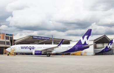 Boeing 737-800 de Wingo en Bogotá.