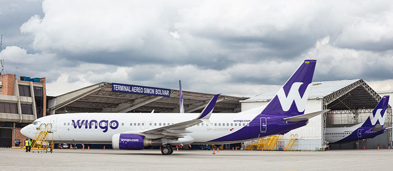 Boeing 737-800 de Wingo en Bogotá.