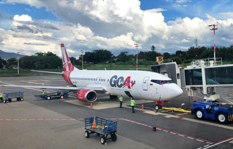 Boeing 737-400 de GCA Airlines en su vuelo inaugural entre Cali y Cúcuta.