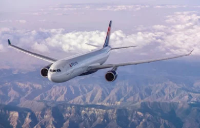 Airbus A330 de Delta Air Lines en vuelo.
