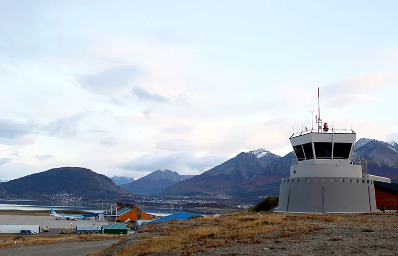 Aeropuerto de Ushuaia en Argentina.