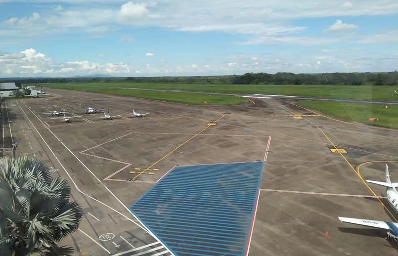 Plataforma del aeropuerto Vanguardia de Villavicencio.