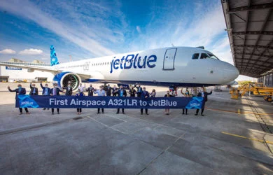 Primer Airbus A321LR de JetBlue.