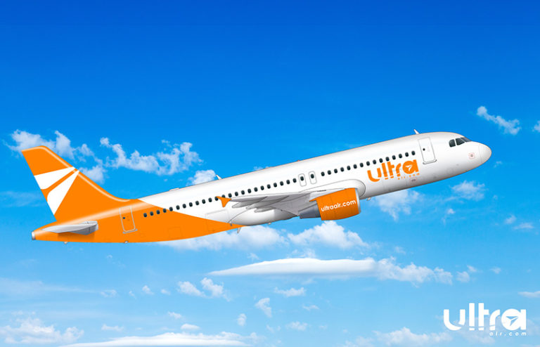 Render de un Airbus A320 de Ultra Air.