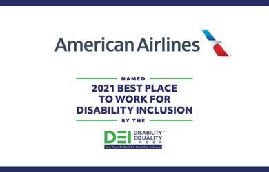 Reconocimiento al índice de igualdad en discapacidad de American Airlines.