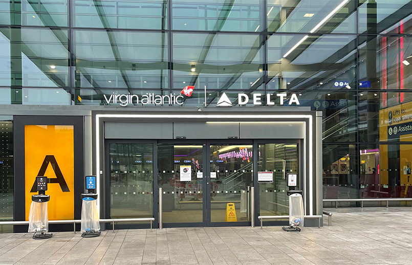 Terminal de Delta y Virgin en el aeropuerto Heathrow de Londres.