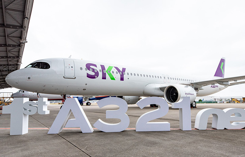 Primer Airbus A321neo de SKY.