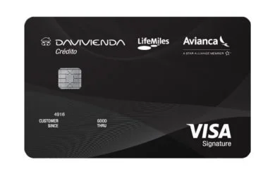 Tarjeta de crédito Davivienda Visa Lifemiles.