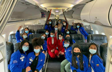 Tripulación de niñas Colombianas a la NASA.