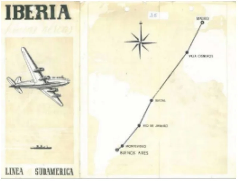 Primer vuelo de Iberia a América Latina.