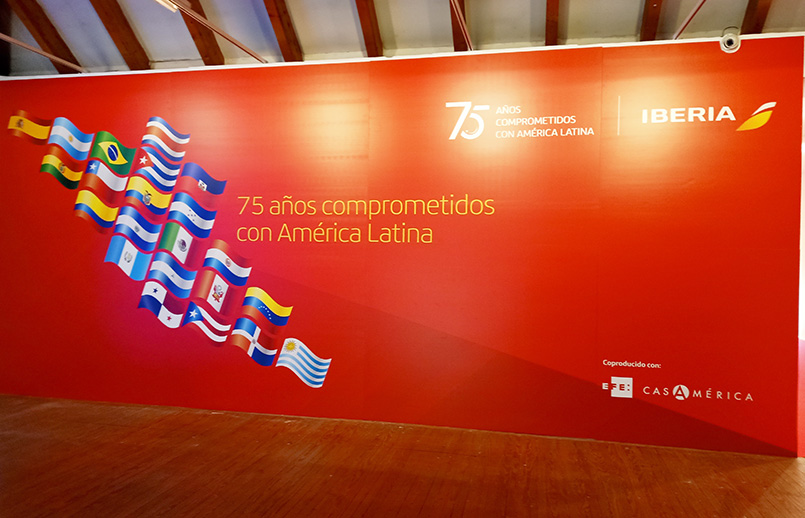 Celebración de los vuelos de Iberia a América Latina.