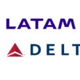 Logos de Delta Air Lines y LATAM Airlines.