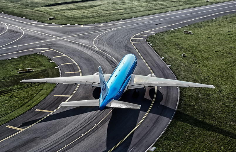Boeing 777 de KLM en rodaje.