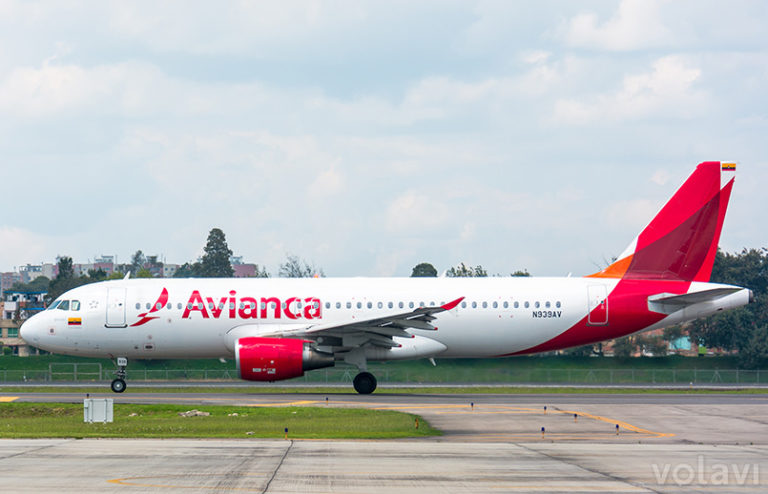 Airbus A320 de Avianca en Bogotá.