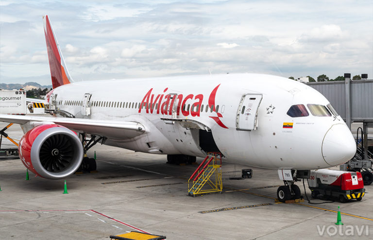 Boeing 787 de Avianca en Bogotá.