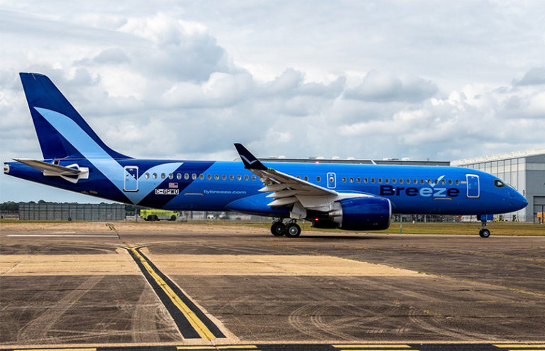 Primer Airbus A220-300 para Breeze Airways.
