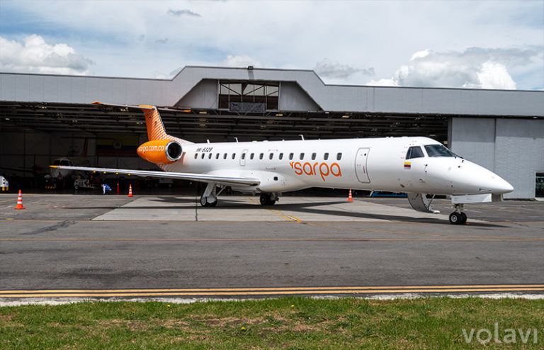 Embraer 145 de Sarpa en Bogotá.