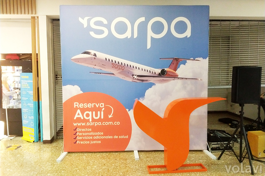Vuelo inaugural de Sarpa entre Medellín y Riohacha (Embraer 145).