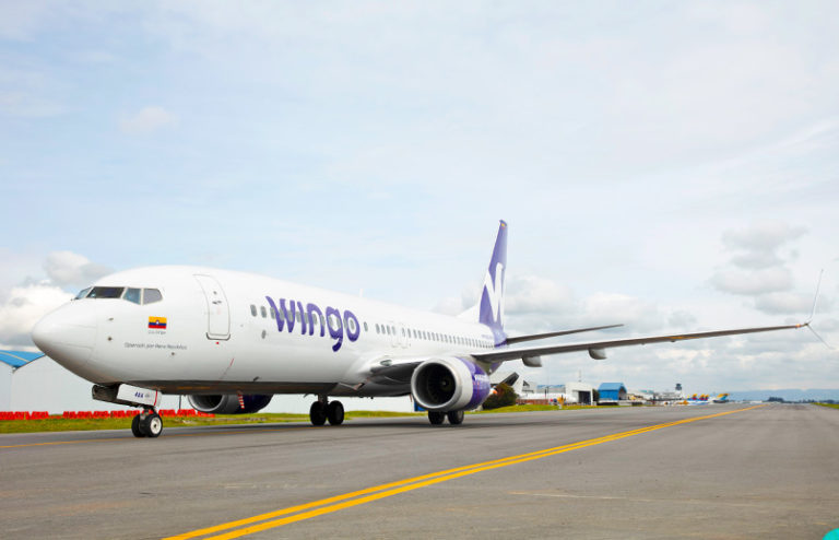 Boeing 737-800 de Wingo en Bogotá.