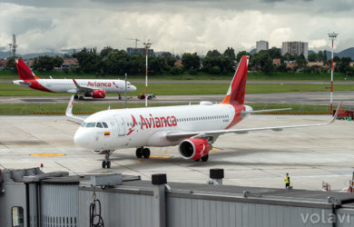Airbus A320 de Avianca en Bogotá.
