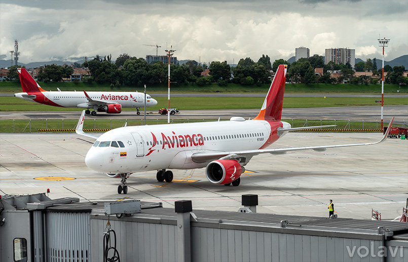 Airbus A320 de Avianca en Bogotá.