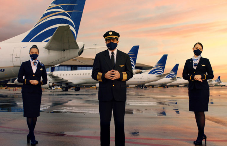 Tripulación de Copa Airlines en Panamá.