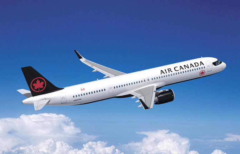 Prototipo de un Airbus A321XLR de Air Canada.