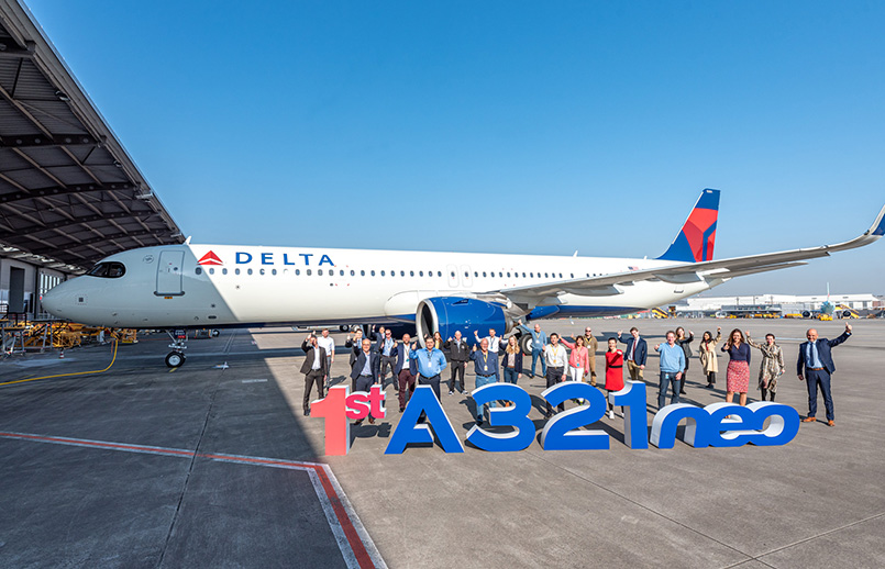 Entrega del primer Airbus A321neo de Delta Air Lines.