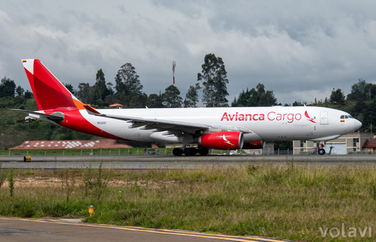 Airbus A330F de Avianca Cargo en Medellín.