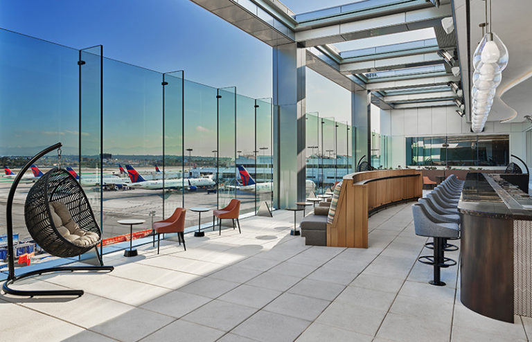 Render de los nuevos Delta Sky Clubs.