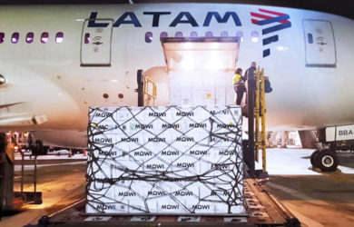 Transporte de salmón en vuelos de LATAM Airlines.