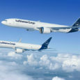 Render de un Boeing 777-8F de Lufthansa Cargo.