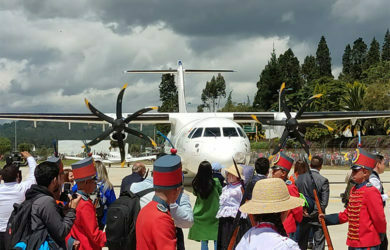 ATR 42-600 de EasyFly en el aeropuerto Juan José Rondón de Paipa, Boyacá.